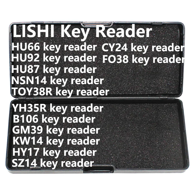 

Lishi Tools 2in1 2 in 1 Tool HU66 HU92 HU87 NSN14 TOY38R CY24 B106 GM37 GM39 YH35R FO38 HY17 SZ14 KW14 key reader Locksmith Tool
