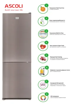 

Холодильник с верхней морозильной камерой Full No Frost ASCOLI ADFR510W