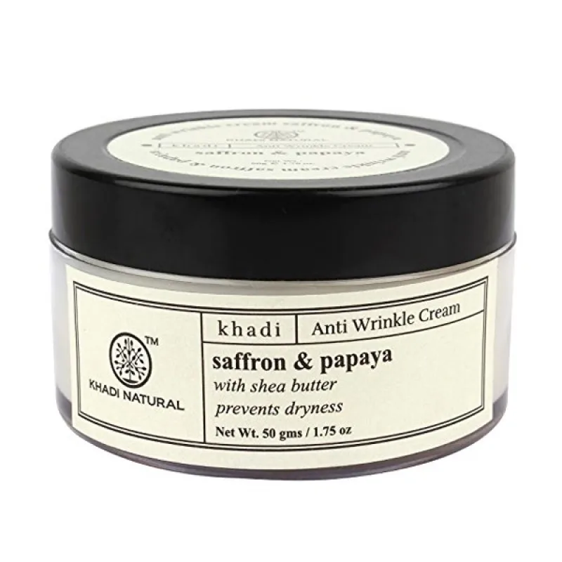 Крем от морщин Кхади Шафран и Папайя (Saffron & Papaya Anti Wrinkle Cream Khadi) 50 гр. |