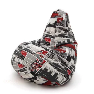 Armchair bag pear Oxford water repellent waterproof rainproof large soft frameless pouf ottoman for Home Cottage