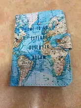 Fundas de pasaporte con mapa de flamenco para hombre y mujer, accesorios de viaje, creativo, de cuero PU, tarjetero de identificación, porta pasaporte, 14x9,6 cm