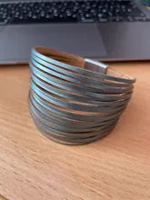 Amorcome New Multicolor Slim Leather Wrap Bracelets For Women Multiple Layers Strips