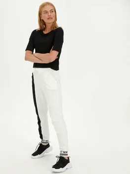 

Slogan Detailed Stripe Jogger Tracksuit Bottom