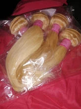 Extensiones de cabello de Color rubio miel 613, paquete de extensiones de cabello brasileño de 8 - 40 pulgadas, cabello humano Remy liso, se puede comprar 1, 3 y 4 paquetes de oferta