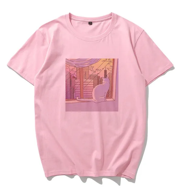 Camiseta Gatinho Kawaii Tumblr Harajuku Aesthetic Unissex