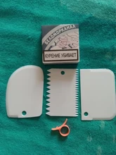 Cortador de masa para pasteles, espátula para raspador de crema de pastel, cortador de pasta, raspador de borde de dientes Irregular, 3 uds.