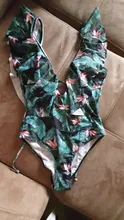 Bañador Sexy de una pieza para mujer, traje de baño de realce, Monokini con volantes, ajustable al hombro, 2021