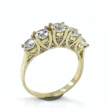 

New 4 mm Stone Dibs Gold Ring