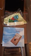 Bag Book Tune-Hammer Gecko Kalimba Thumb Instruction Koa Musical-Gift Aiersi 17-Keys