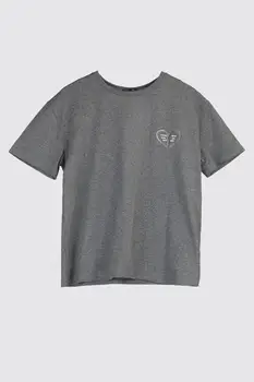 

Trendyol Stone Printed Semi Fitted Knitted T-Shirt TWOSS20TS0918