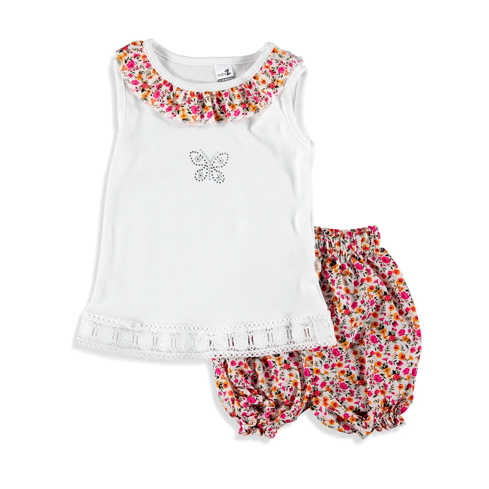 

ebebek BabyZ Little Flowered Shirt Texture Short Set