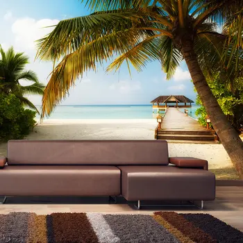 

Wall mural-Paradise beach - 250x175 cm