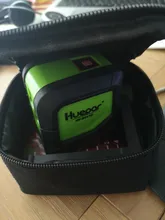 Huepar-Herramienta de alineación láser autonivelante de 2 líneas, instrumento de nivelado y alineación con láser de color rojo y verde, líneas cruzadas horizontal y vertical, 4 grados, base magnética