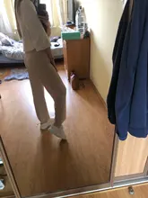 Suave comodidad pantalones de las mujeres de 2021 nueva Alta cintura pantalones verano Pantalones Mujer Pantalones de seda de hielo-tobillo longitud pantalones largos de Mujer Pantalones