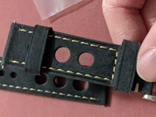 Correa de cuero genuino para reloj, tres agujeros blanda transpirable con correa de reloj, hebilla de cuero de vaca, 20mm, 22mm, Vintage, marrón