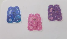 Pegatinas decorativas de oso Kawaii para manualidades, cintas Washi con letras del alfabeto, cintas Washi brillante, adhesivo para álbum de recortes