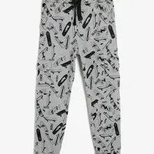 Хлопковые детские спортивные штаны с принтом