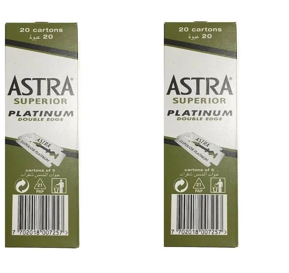 200 adet Astra Üstün Platin çift kenarlı emniyetli jilet Bıçakları 2x100 | Красота и здоровье