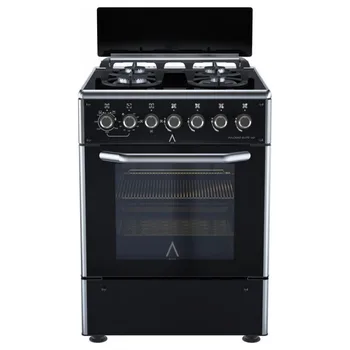 

ALPHA Gas Cooker VULCAN ELITE-60 Black Crystal. Automatic Power On and timer on oven. ** High-End **