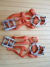 18 dientes hielo nieve crampones antideslizante escalada pinza zapato cubre Spike zapatos de acero inoxidable nieve antideslizante de la cubierta del zapato Crampon