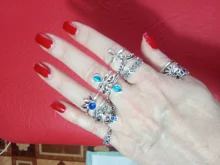 Tocona 13 unids/set Bohemia Color de plata antiguo corona unicornio con flores tallado anillos de nudillo anillos para la joyería de las mujeres 4841