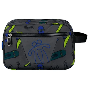 

School case two compartments skatt print-Plasticine