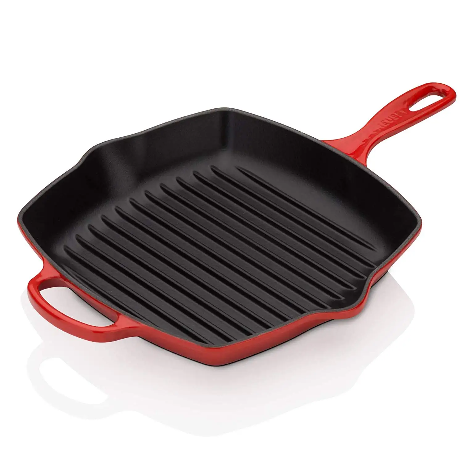 plaats Minst overloop Le Creuset cast iron grill pan Signature, square, 26 cm, fits on all heat  sources incl. Induction, 2,86 kg, Cilieg - AliExpress Home & Garden