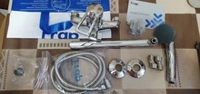 Shower Faucet Spray-Painting Bathroom-Tap Brass Frap White Outlet Body-Surface