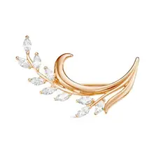 Брошь из серебра с фианитом Красная пресня 1389959