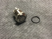 Interruptor de botón de Metal para motor de coche, 12/16/19/22mm, 3V, 5v, 12v, 24v, 220v, luz LDE, botón autobloqueo momentáneo, resistente al agua