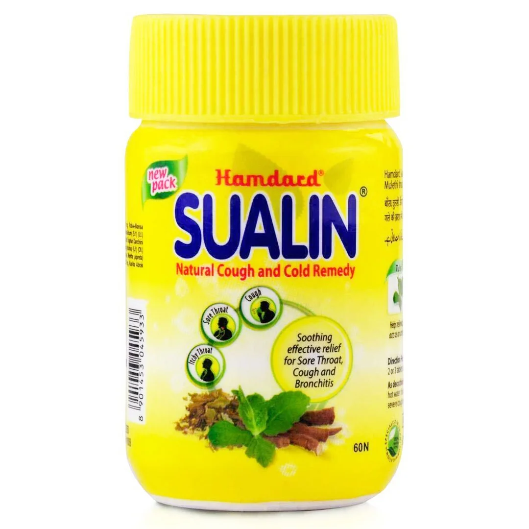 таблетки от кашля и боли в горле Суалин (Sualin Hamdard) 60 таблеток | Красота здоровье