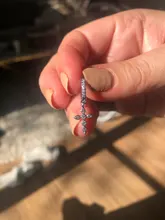 Pendientes de aro pequeños con Cruz para mujer, de Plata de Ley 925, cristal de circonita Simple, color dorado y plateado, joyería