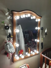 Bombillas LED para espejo de maquillaje, USB, Hollywood, luces de tocador, iluminación de tocador de baño, lámpara de pared LED regulable