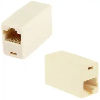 

Protractor Adapter RJ45 CAT 5 Ethernet Network Cable Splice double Female to Female H / H