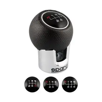 

SPC0105CH-Gearshift knob Sparco, acbado skin-Chrome, color black