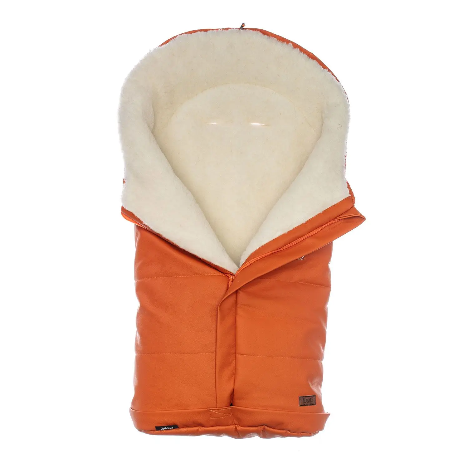 Конверт зимний меховой Nuovita Siberia Lux Bianco(Arancio/Оранжевый