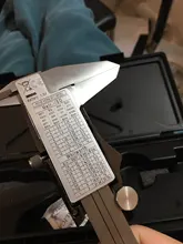 FUJIWARA-Calibrador digital de acero inoxidable Vernier, de 0 a 150mm, 1/64 fracción/MM/pulgada, LCD, resistente al agua, IP54