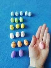 Kids Gift Craft Bird-Pigeon-Eggs Easter-Decoration Favor Painted Happy 3cm-Foam DIY Party