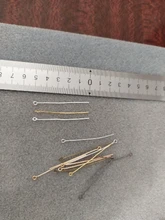 100-200 Uds ojo cabeza pines 20 25 30 35 40 45 50 mm alfileres con ojetes conclusiones para la fabricación de la joyería Diy accesorios de joyería suministros