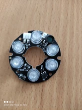 Yumiki-Conjunto de luces LED infrarrojas para cámaras CCTV, conjunto de 6 uds. De placas LED IR, Visión Nocturna (45mm de diámetro), color blanco