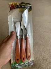 3 unids/set paleta profesional cuchillo mezclar aceite de pintura de acero inoxidable rascador espátula arte suministros para artista herramienta de pintura conjunto