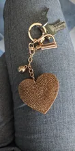 ZOSHI-Llavero borla cuero con forma de corazón, llavero con anilla para llaves, llavero de cristal de Metal, bolso con abalorio, colgante automático, regalo, precio al por mayor