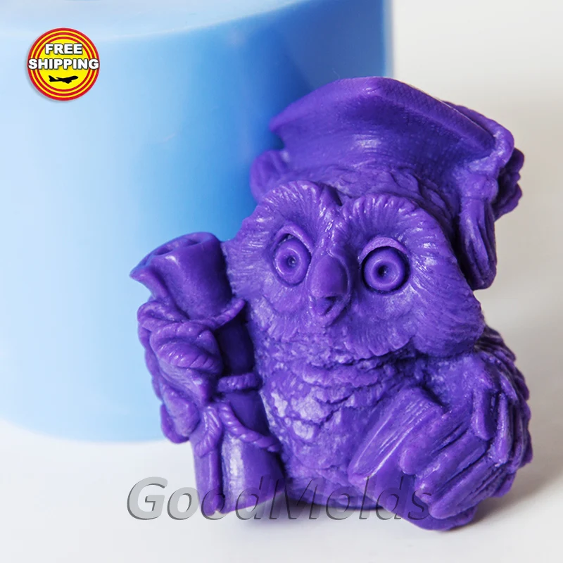 Силиконовая форма для мыла Мудрая сова 3D формы мыловарение полимерная глина