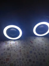 LED DRL Driving-Lights Fog-Lamp Angel-Eyes Pink Universal Yellow Blue 64mm 12V White