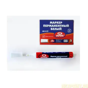 

Marker permanent white, refillable, bullet tip 2mm, 12 PCs