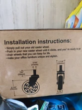 Furniture Hardware Wheels Replacement Rubber Caster Swivel Safe-Rollers Office-Chair