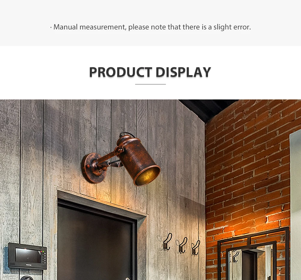 Lâmpada de parede do vintage retro luzes