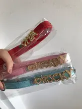 DIY Bling Personalized Dog Collar Rhinestones Leather Free Name Small Medium Pet