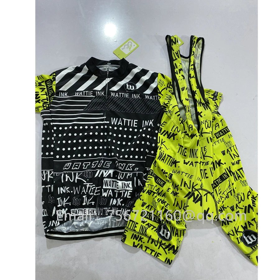 WATTIE INK летняя одежда для велоспорта на открытом воздухе Мужская футболка с коротким рукавом для велосипеда MTB Джерси комплект roupa ciclismo uniforme bib shorts