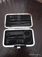 Juego de cortaúñas de acero inoxidable, tijeras profesionales, herramientas para uñas, recortador, aseo, manicura, 8 Uds.